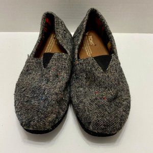 Men’s TOMS Canvas Wool Slip On Casual Shoes Size 7